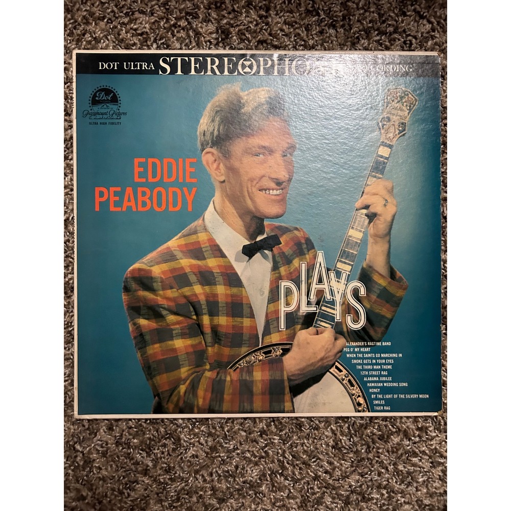 Eddie Peabody Plays Vinyl LP Dot‎ Records DLP 25211 Stereo Banjo Jazz Vintage